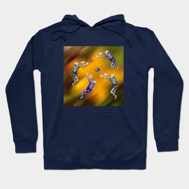 Abstract ball fight Hoodie by Manitarka